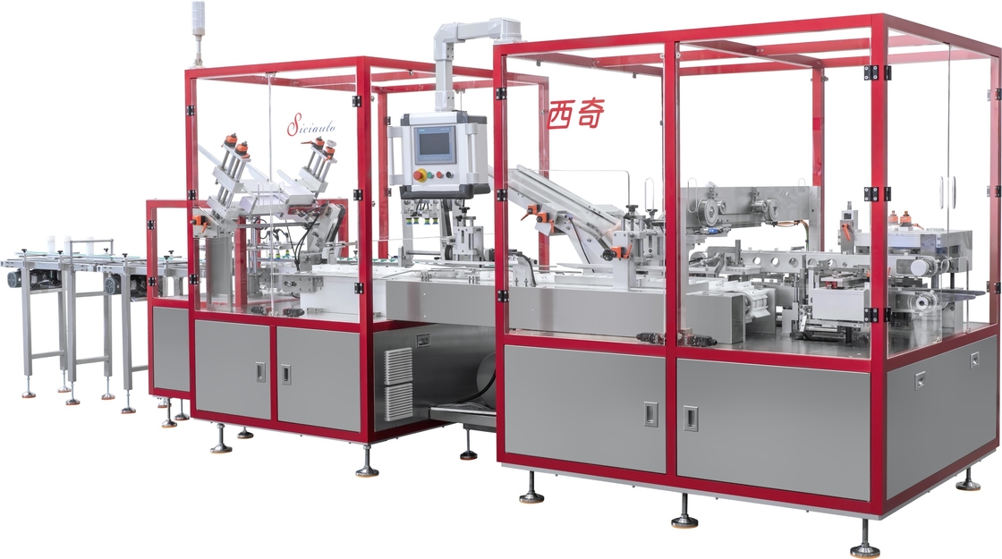 Horizontal Lotion Automatic Cartoner Packaging Machine 30-65pcs/min with Liner